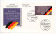 Germany, West 1990 FDC Scott 1608 Charter Of German Expellees 40th Anniversary - 1981-1990