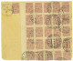 P2915 - RUSSIA RUSSIA NOVOROSSIJSK 1923, AFTER INFLATION PERIOD 2,35 RUBEL FRANKING TO ITALY, TRANSIT TROUGH MOSCOW - Cartas & Documentos