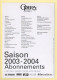 OPERA NATIONAL DE PARIS / Saison 2003-2004 / Opéra - Opéra