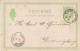 DENMARK 1889 POSTCARD MiNr P 28 II B SENT FROM KOBENHAVN TO VORDINGBORG - Enteros Postales