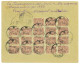 P2923 - RUSSIA, LETTER TO ITALY, FRANKED WITH 18 STAMP BLOCK OF 5 KOPED 20.10.1922 FROM MARIUPOL REGISTRED - Covers & Documents