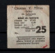! 1 Old Cinema Ticket From Galati, Kinoticket, Rumänien - Tickets D'entrée
