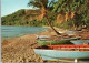 GUADELOUPE. -  Bateaux Saintois Sur La Plage   Cachet Postal. 1987 - Saint Barthelemy