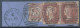 GB QV ½d Plate 10 (QS) Together With 1d Plate 198 (2, SF-TF) Very Fine Used On Piece With Duplex „WORKSOP  / 922“, Notti - Used Stamps