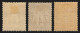 N°88 X3 Nuances De Couleur, Sage 4c Lilas-brun, Neufs * Avec Charnière - TB - 1876-1898 Sage (Type II)