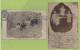 2 JOLIES CARTES PHOTO D'ENFANTS ANNONCANT LA NAISSANCE DU DERNIER NE - FAMILLE DRAGON - CIRCULEES EN 1904 ET 1906 - Children And Family Groups