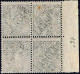 * 57 - 80c. Rose. Bloc De 4. BdeF. Inscription LANGER Au Dos (CERES 57d). TB. R. - 1871-1875 Ceres