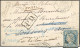 Obl. 37 - LE GARIBALDI. 20c. Siège Obl. étoile S/lettre Frappée Du CàD De PARIS Du 19 Octobre 1870 à Destination D'un So - War 1870