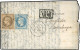 Obl. 28 + 29 - LE TOURVILLE. 10c. + 20c. Lauré Obl. étoile Pleine, S/Correspondance Havas, En Allemand, Frappée Du CàD D - Oorlog 1870