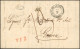Obl. CONSTANTINOPLE. Lettre Frappée Du Cachet Orné De CONSTANTINOPEL Du 12 Février 1853 à Destination De GENOVA - ITALIE - 1849-1876: Période Classique