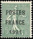 * 34 - 15c. Vert-olive. POSTES FRANCE 1921. SUP. - Other & Unclassified