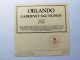 1974 Etiquette AUSTRALIA ORLANDO CABARNET SAUVIGNON BAROSSA VALLEY - Other & Unclassified