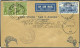 Obl. SG#553 - 7d. Light Blue + AUSTRALIA SG#76 Used On Letter From AUCKLAND To SYDNEY On 17 FEB 34. VF. - Autres & Non Classés