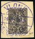 Obl. 11 - 2 1/2 Pi. Brun Foncé. Obl. S/fragment. TB. - Albanien