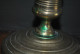 Ancien Bougeoir En Cuivre Ou Laiton Doré Base Circulaire (H 24 Cm) - Luminaire Candélabre Chandelier Bougie Bronze  - Candelabri E Candelieri