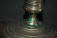 Ancien Bougeoir En Cuivre Ou Laiton Doré Base Circulaire (H 24 Cm) - Luminaire Candélabre Chandelier Bougie Bronze  - Kronleuchter, Kandelaber & Kerzenhalter