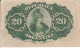 BILLETE DE ARGENTINA DE 20 CENTAVOS DEL AÑO 1895 EN CALIDAD EBC (XF) (BANKNOTE) - Argentina