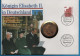 ISLE OF MAN NUMISLETTER 50 PENCE 1985 PM AA KM# 158 CHRISTMAS ELIZABETH II VERGOLDET GOLD PLATED - Isle Of Man