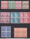 1949 NEPAL, SG N° 64/72  9 Valori  MNH/** RARI BLOCCHI DI QUATTRO - Népal