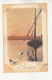 CM45.  Vintage Postcard.  Sailing Boat And Sea Gulls. Signed - Velieri