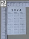 CALENDARS  - COGUMELOS - 2024 - 2 SCANS  - (Nº58761) - Formato Piccolo : 2001-...