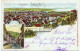 LITHO Souvenir De Bienne RUE DE NIDAU Gel. 1905 - Bienne