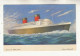 CN92. Vintage Postcard. Cunard White Star Line. Queen Elizabeth. Passenger Liner - Submarines