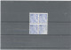 VARIÉTÉ -N°657-TYPE MERCURE 10c BLEU SURCHARGE R F -BLOC DE 4 - IMPRESSION DEFECTUEUSE - Neufs