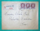 N°517 X3 PETAIN BERSIER RECOMMANDE CACHET MANUEL CP N°9 RAMBERVILLERS VOSGES POUR LABASTIDE ROUAIROUX TARN 1943 FRANCE - 1941-42 Pétain