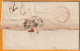 1813 - Département Conquis - Lettre Pliée Avec Correspondance De 95 MAESTRICHT En Rouge, Pays Bas Vers Paris - 1792-1815: Dipartimenti Conquistati