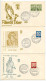 Germany, Berlin 1961-62 15 FDCs Scott 9N176-9N190 Famous Germans - 1948-1970