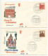 Delcampe - Germany, Berlin 1964-65 7 FDCs Scott 9N215-9N220, 9N222 German Architecture For A Mix Of Towns - 1948-1970