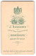 Fotografie J. Samhaber, Aschaffenburg, Königlichen Wappen über Gedruckter Silberner Medaille  - Personnes Anonymes