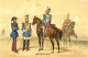 Delcampe - LOT DE 12 CARTES COSTUME DE MILITAIRE FRANÇAIS 1860 REIMPRESSION DE CARTES ANCIENNES COLLECTION E.B.1970 - Uniformes