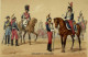 Delcampe - LOT DE 12 CARTES COSTUME DE MILITAIRE FRANÇAIS 1860 REIMPRESSION DE CARTES ANCIENNES COLLECTION E.B.1970 - Uniformes