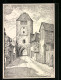 Künstler-AK Ladenburg / Neckar, Martinstor, Stadtseite, Nach Orig. Federzeichnung V. O. Hoffmann  - Ladenburg