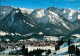 Oberstdorf (Allgäu) Panorama-Ansichten, Landkarten-Ansichtskarten 1999 - Oberstdorf