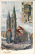 Litho AK Nürnberg Kirche, Pfarrhof Chörlein, Brautthüre Neujahr Litho-AK 1900 - Nuernberg