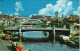 Postcard Singapur Straßenpartie, Stadt Brücke 1971 - Singapore