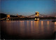 Postcard Budapest Kettenbrücke Bei Nacht 1964 - Hungría