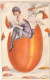 Illustrateur - Stampais - Joyeuses Pâques - Jeune Femme Sortant D' Un Oeuf - Carte Postale Ancienne - Altri & Non Classificati