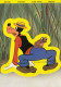 Disney - Goofy & Frog Adhesive Sticker Postcard - Autres & Non Classés