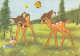 Disney - Bambi Rabbit & Butterfly Old Postcard 1965 - Autres & Non Classés