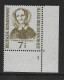 Bund: MiNr. 222 Mit Sektor Nr. 1  Im Eckrand, Postfrisch, ** - Unused Stamps