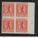 MiNr. 3 B XIX,  Postfrisch, ** Viererblock Seitenrand - Mint