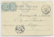 BLANC 5CX2 CARTE CHINON INDRE ET LOIRE CONVOYEUR BLEU RICHELIEU A LIGRE- RIVIERE 1904 PEU COMMUN - Bahnpost