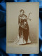 Photo Format Cabinet Anonyme - Jeune Fille, Sévillane Danse Espagnole, Circa 1890 L675 - Oud (voor 1900)