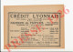 Publicité 1926 Banque Crédit Lyonnais Troyes Romilly 10 Langres Chaource Albert Thomas Bar-sur-Seine Jollois Magondeau - Zonder Classificatie