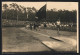 Foto-AK Frankfurt-Niederrad, I. Internat. Arbeiter-Olympiade Im Stadion, Einlauf Der Sportler Mit Fahne, 1925  - Eventi