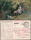 Künstlerkarte:  Ludwig Richter - Ritt Durch Den Wald 1915  Gel. Feldpost Worms - Pintura & Cuadros